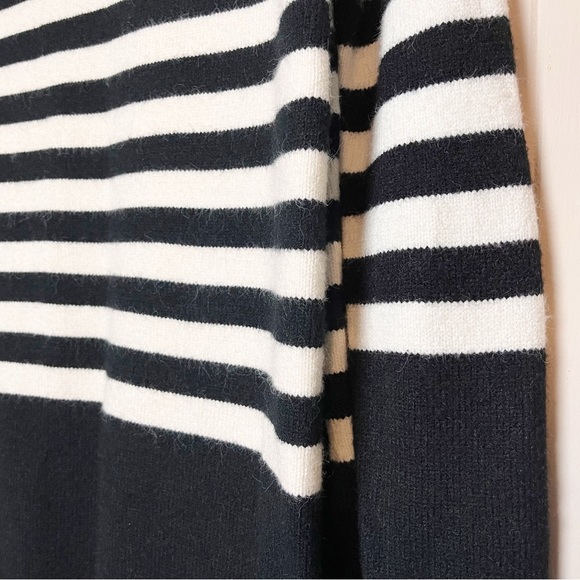 Anthropologie Black Striped Sweater XS Breton Stripe pullover neutral casual - Picture 5 of 10